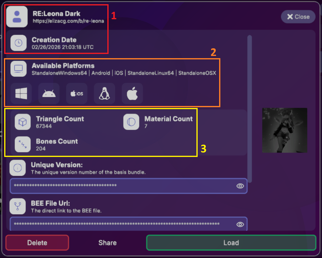 Avatar Details