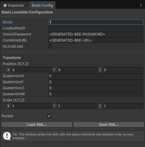 Inspector Window Load Config