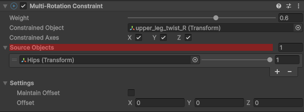 Twist Component in Inspector Window