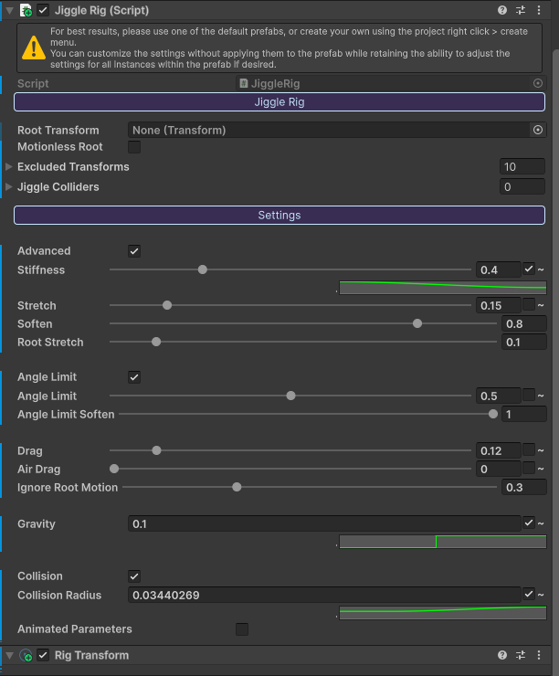 Twist Component in Inspector Window