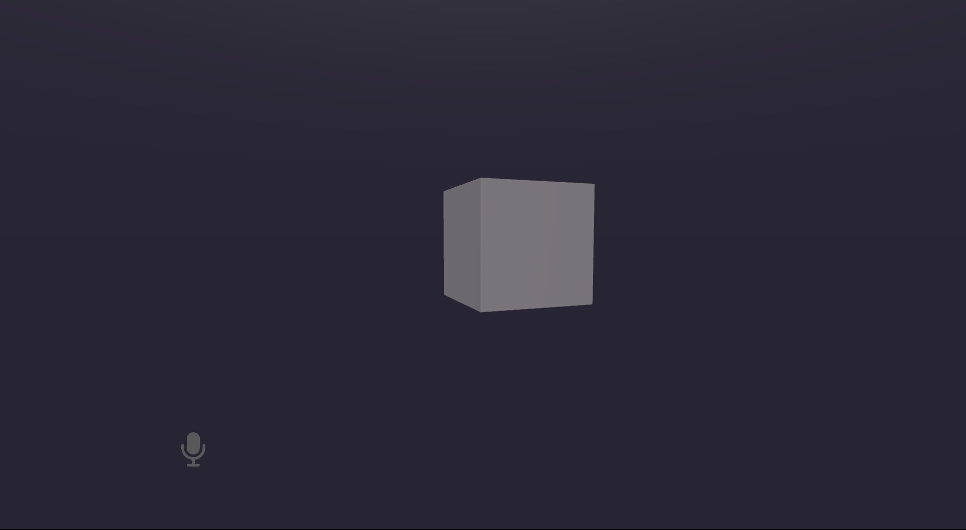 Window showing cube rotating Cilbox demo in app