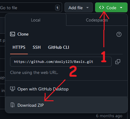 Download ZIP from GitHub