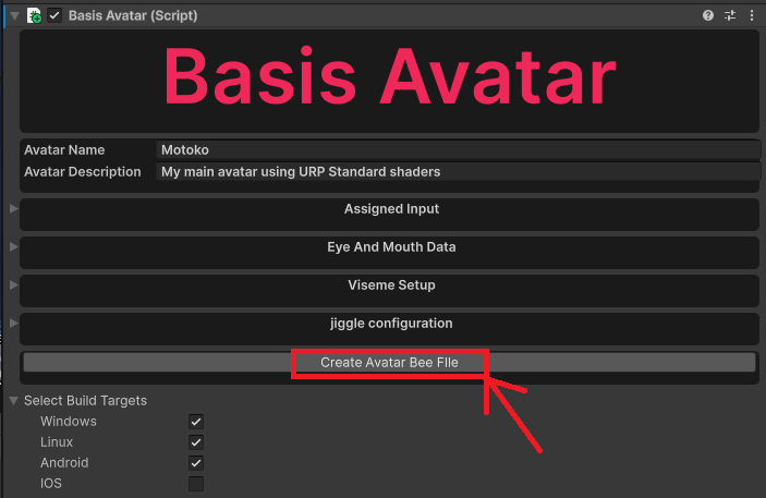 Create Avatar Bee File
