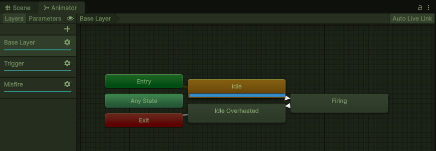 Inspector Window showing button and components