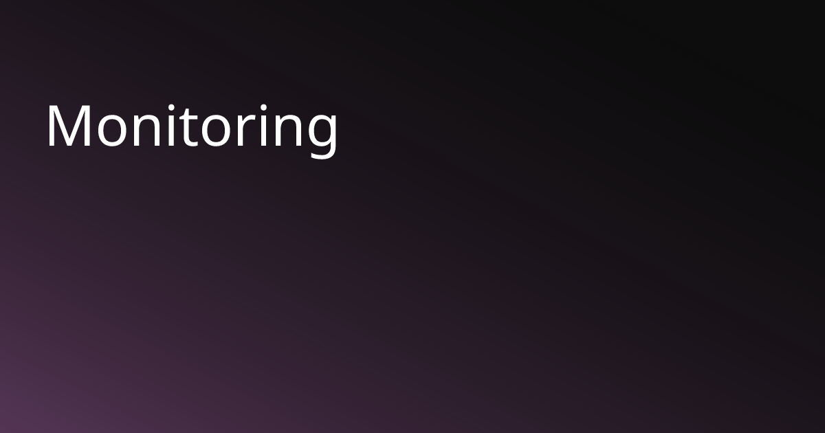 Monitoring | BasisVR Docs