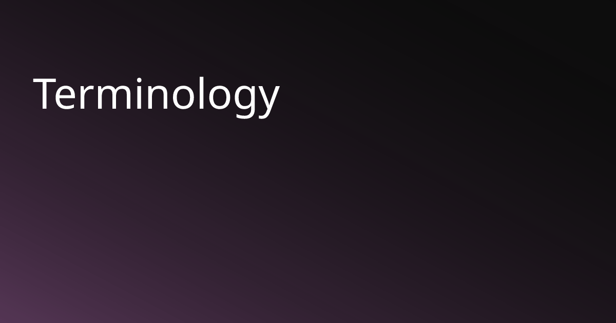 Terminology | BasisVR Docs